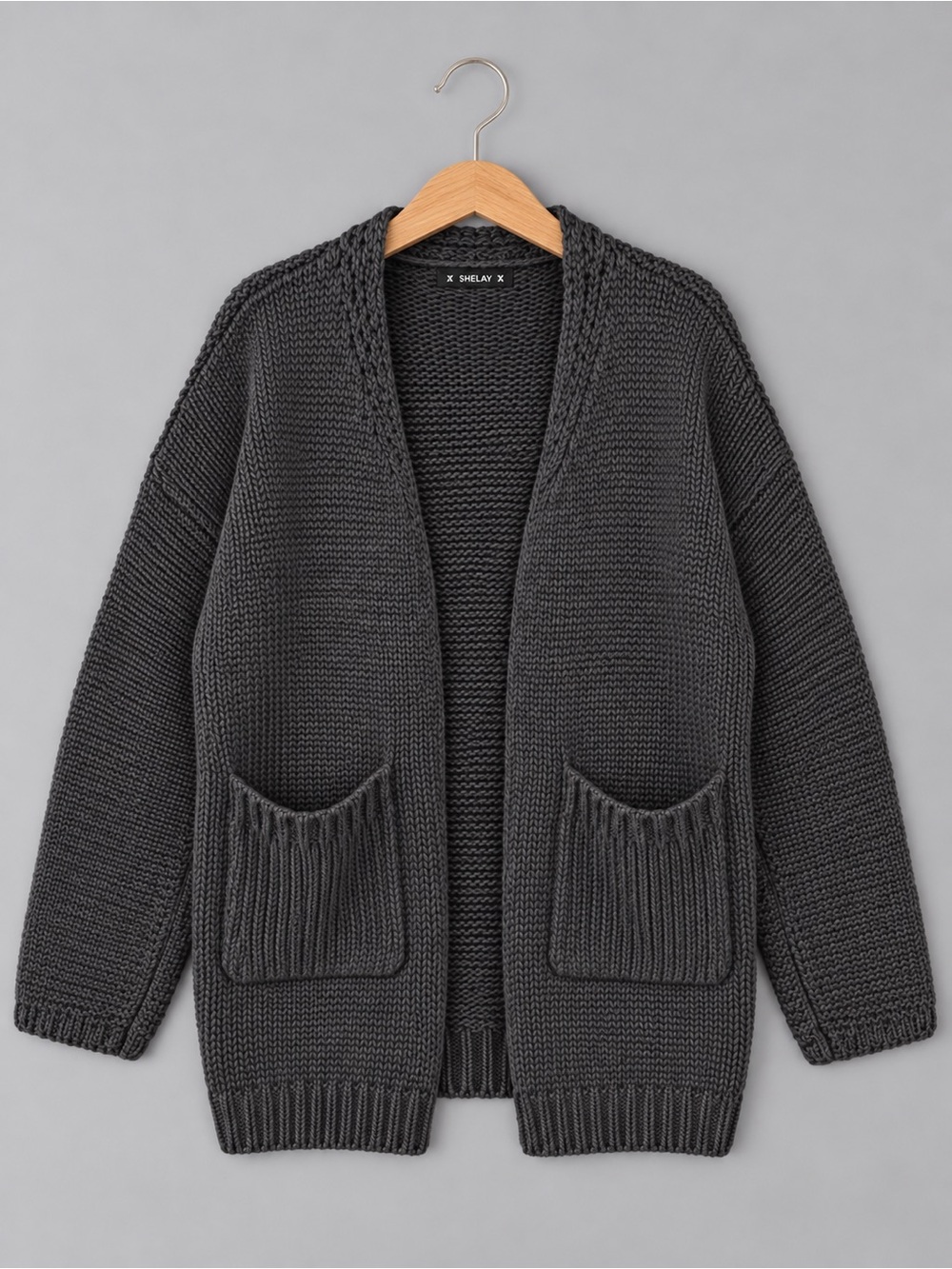 Sheilay Open-Front Chunky Knit Cardigan